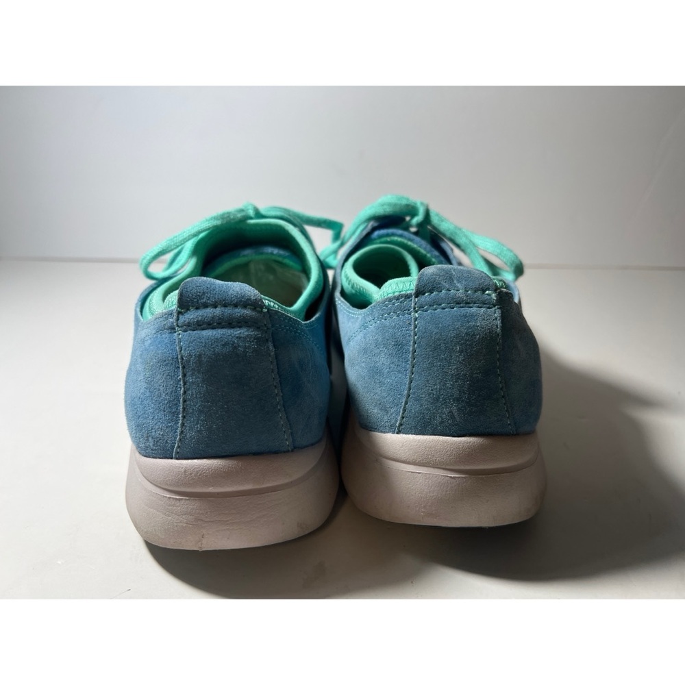 Dansko Blue Suede Sneakers with Teal Laces - Picture 3 of 8